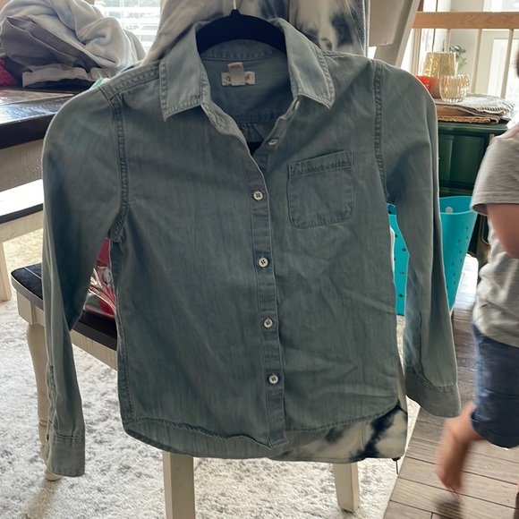 cat & jack M denim jean shirt euc - Picture 3 of 5